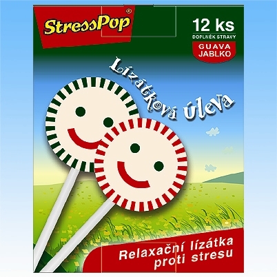 STRESSPOP- relaxační lízátka proti stresu 12ks - Kliknutím na obrázek zavřete